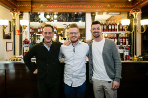 i finalisti della quarta edizione della Campari Barman Competition: Adriano Rizzuto, Alessandro Pitanti, Ettore Barbato. 