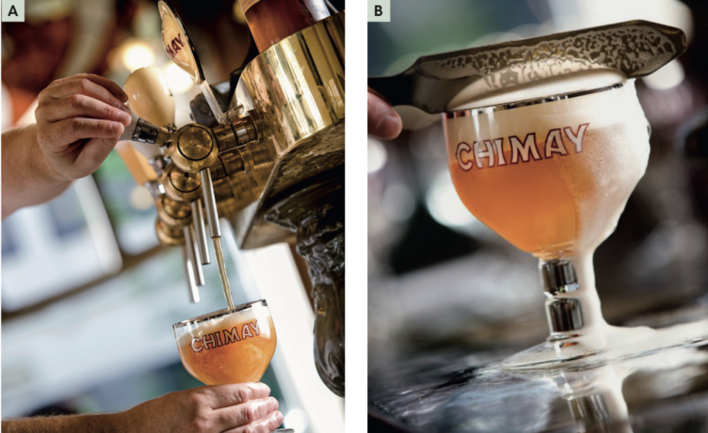 Spillatura di birra belga (foto courtesy Chimay)