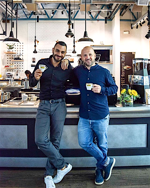 Francesco Masciullo e Francesco Sanapo al Marzocco Cafè di Seattle
