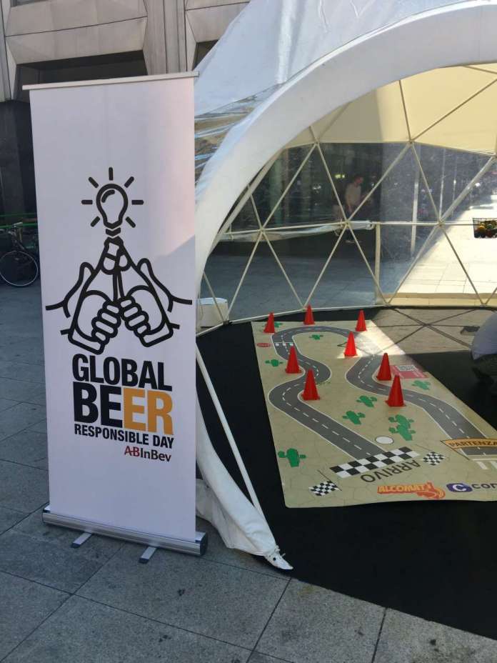 Gazebo AB-InBev a largo La Foppa di Milano per il Global Beer Responsible Day
