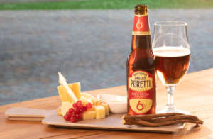 Birra Angelo Poretti 6 Luppoli Bock Rossa con Grana Padano in cubetti e miele