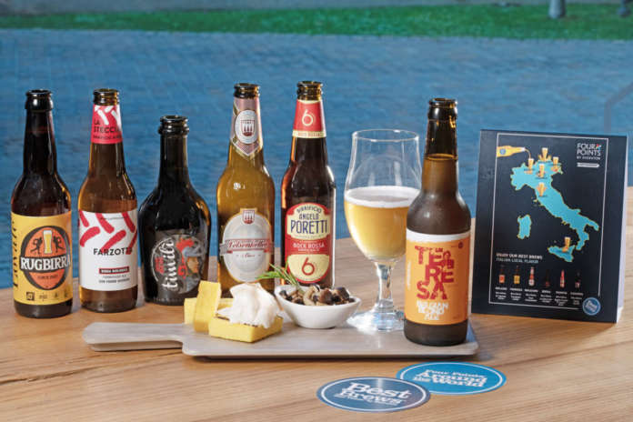 La gamma delle sei birre Best Brew proposte nei bar della catena Four Points by Sheraton