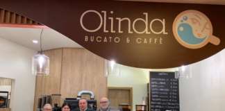 Olinda Bucato & Caffè: da sinistra, Antonella Tinunin, Martina Tesan, Paolo Dallagiacoma, Lino Alberini