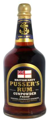 Rum British Navy Pusser’s Gunpowder Proof